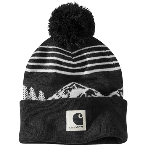 Carhartt Knit Pom Mountain Beanie Black