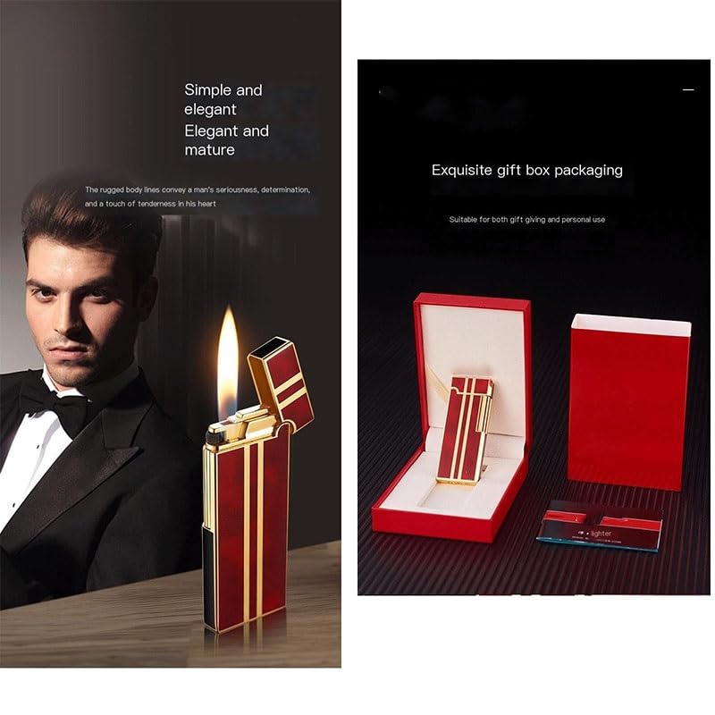 Encendedor recargable ultradelgado con llama ajustable miniatura 6