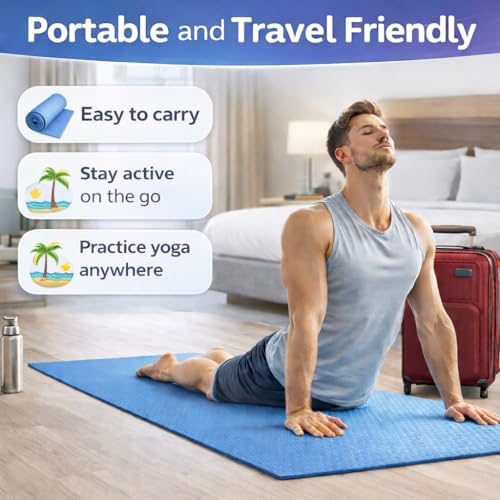 Image of Mommers Yoga Mat 4mm Thickness I Anti Slip EVA Workout Mat for Men & Women I 6x2 Feet Lightweight Exercise Mat for Yoga I Gym, Pilates & Home Workout