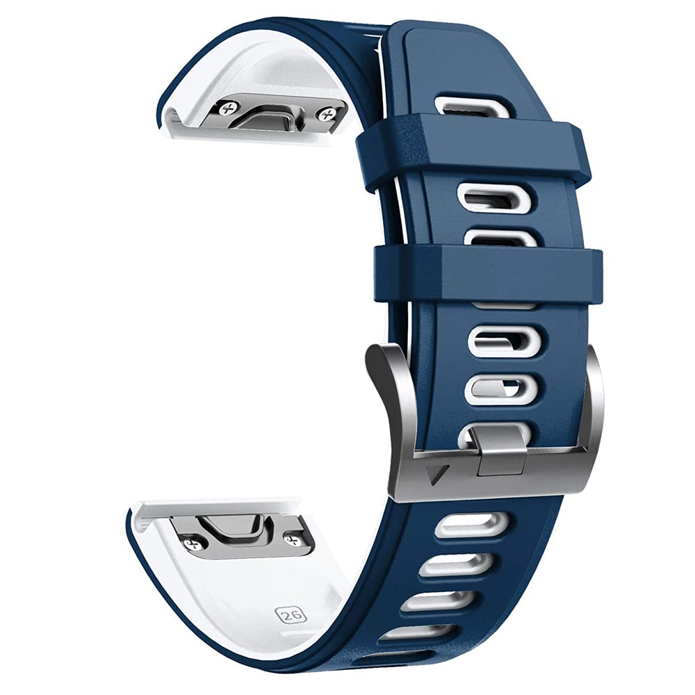Correa de silicona Garmin Fenix 5X Plus 6X Pro ajustable 26mm 8