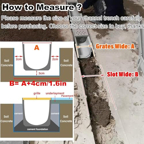 Rejillas de acero inoxidable para canaletas con acabado premium para desagüe exterior 6