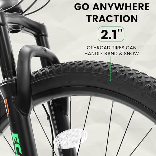 Image of Ecarpat 24 /26 /27.5 Inch Mountain Bike, Full /Front Suspension Mens Boys Mountain Bike with 21 Speed Steel Frame and Dual Disc Brakes, Adult Sport Bicycle for Trail City Road, Gift Choice