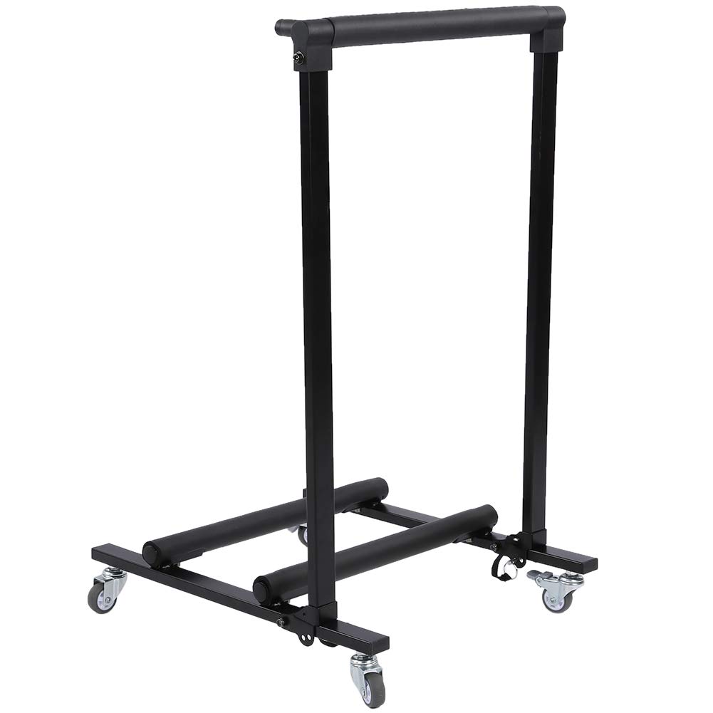 Gitarrenständer für mehrere Instrumente Kompatibel mit E Gitarre und Bass Klappbar mit Rollen und Bremsfunktion Stahlrohr 71 x 48 x 81 5 cm für Musikinstrumente (FL-13L 3 Köpfe)