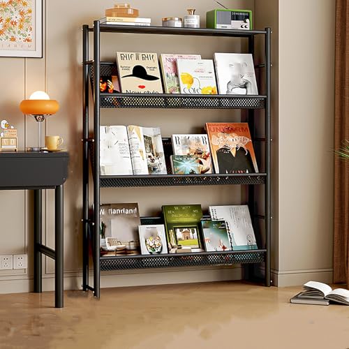 Organizador de estantería de hierro forjado resistente para decoración y libros