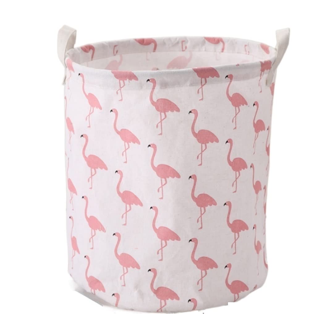 Cesto Portabiancheria Cesto per Biancheria Sporca in Cotone e Lino, Pieghevole, Lavabile, Rotondo, Impermeabile Laundry Basket(H)