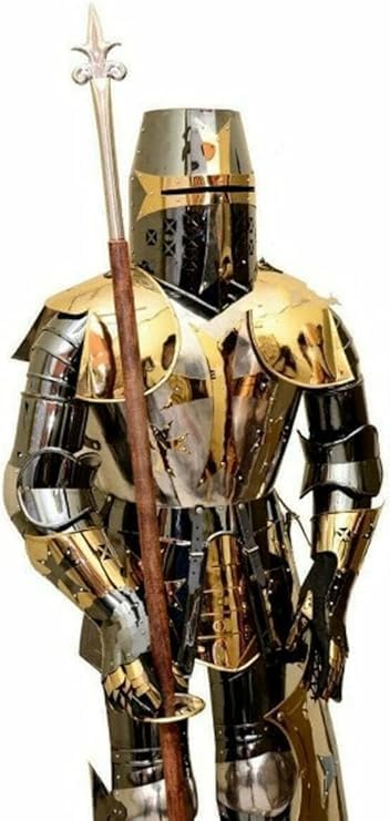 Medieval Night Armor for Cosplay, Role-Play, Stainless Steel Full Body Wearable Armor Suit