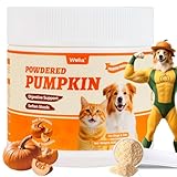 Wellix Pumpkin Powder for Dogs & Cats - Fiber Supplement, Digestion Support, Firms Stool, Dog & Cat Diarrhea, Constipation Relief, Gut Health - Food Topper for Dogs & Cats, Larger Volume
