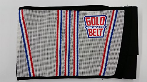 The Original GOLD BELT "Two Cool" motorcycle kidney belt (Black/Blue) Fits 27" - 36" waist