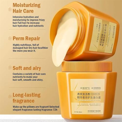 Crème protéinée cheveux secs et crépus routine matinale sans frisottis 500 ml - 4