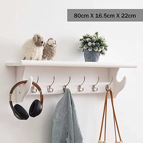 Support mural pour vêtements blanc rail de penderie suspendu chambre dressing - 5