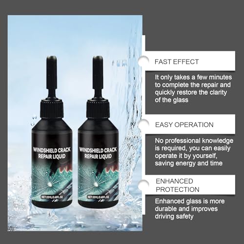 Windshield Chip Repair Kit,2PC 2026 Upgrade Cracked Windshield Repair Kit,Premium Glass Repair Liquid Windshield Repair Kit for Chips and Cracks,Emergency Repair for Star, Linear Cracks & Chips - Image 5