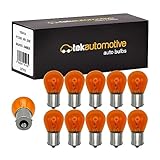 Tek Automotive 588 24V Bulbs for Lorry, PY21W Indicator Bulbs, Truck Bulbs, Indicator Bulbs Orange Light, 581A 24V 21W BAU15S Amber, Off Set Pins - Box of 10