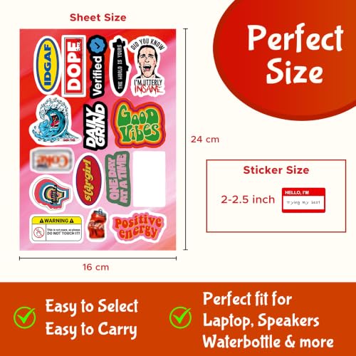 Image of CodersParadise Random Stickers Pack of 60, Assorted Vinyl Decals for Laptop, Water Bottle, Phone Case, Journal, Scrapbook, Notebook, Luggage, Helmet, Bicycle and DIY Craft Projects