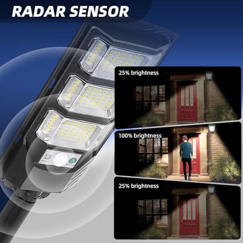 Image of FOWSEEK 4 Pack Solar Flood Lights Outdoor, Solar Lights Outdoor Waterproof with Remote Control, Motion Sensor Outdoor Lights for Garden Patio Yard