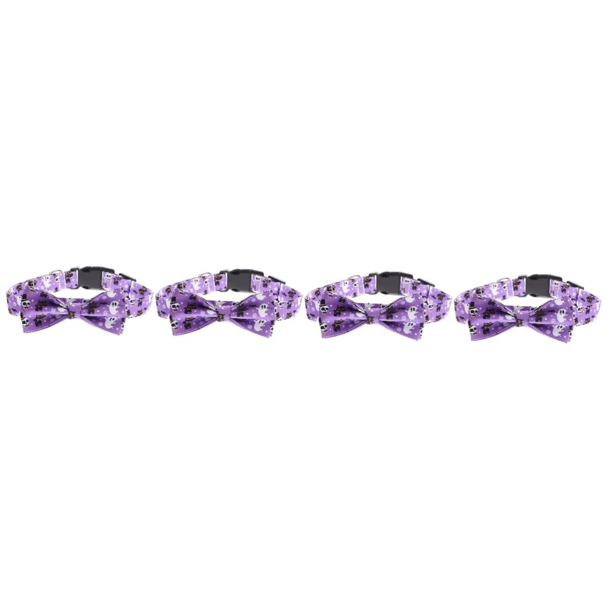 BESPORTBLE 4stücke Dekorativer Halloween Katzenhalsband Mit Abnehmbarem Schleifenmotiv Festliches Purpurfarbenes Design Für Ihre Katze Für Partys Und Besondere Anlässe