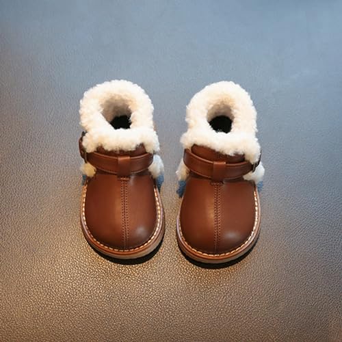 Toddler Baby Girl Winter Shoes Casual Fleece Lined Outdoor Snow Boots Fashion Boot Newborn Infant Cute Dress Shoes2
