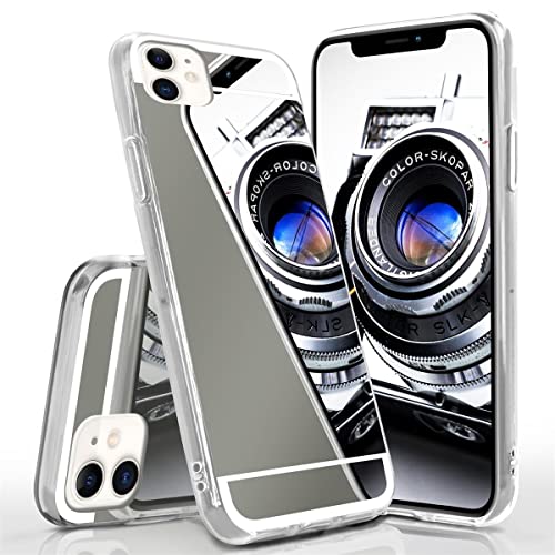 Coque miroir iPhone 11 moex avec protection silicone noir