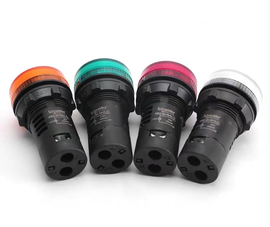 XB2-BVB Series Indicator Switches - AC/DC 110V, 22mm Panel Mount for Electrical Control Panels and Industrial Equipment (Yellow, Green, Red, White)