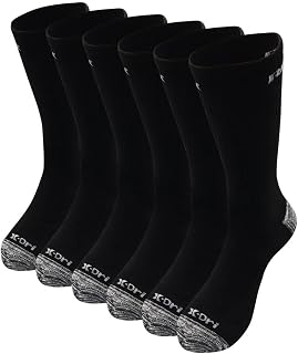 Active Men's Athletic X-Dri Quick Dry 6-Pack Crew Socks