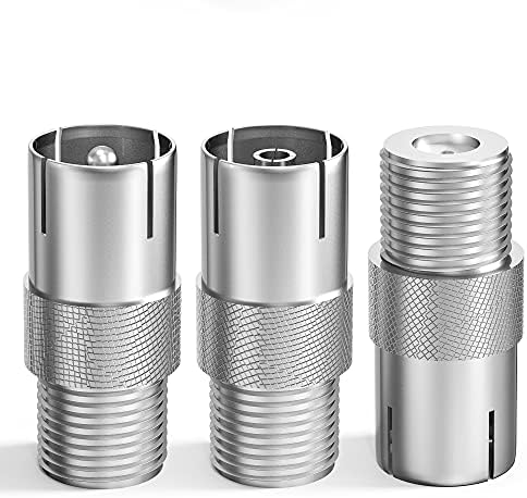 TV Aerial Coaxial Coupler 2+1 3 PCS, Ancable T/F Type Screw Connector Socket to RF Coax Aerial Adapter, TV Aerial Coax Plug to F Socket Adaptor*2 + TV Aerial Coax Socket to F Type Socket Connector*1