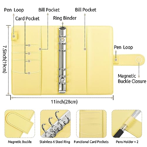 Image of SKYDUE Budget Binder, Money Saving Binder with Zipper Envelopes, Cash Envelopes and Expense Budget Sheets for Budgeting