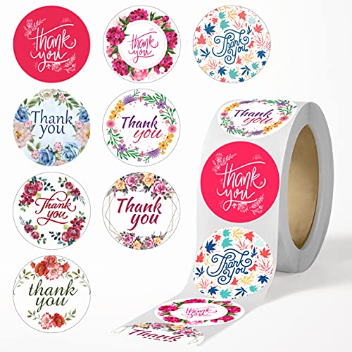 Image of Clickedin Vinyl Multi Designs Thank You Self-Adhesive Stickers for Glass, 1.5 Inches