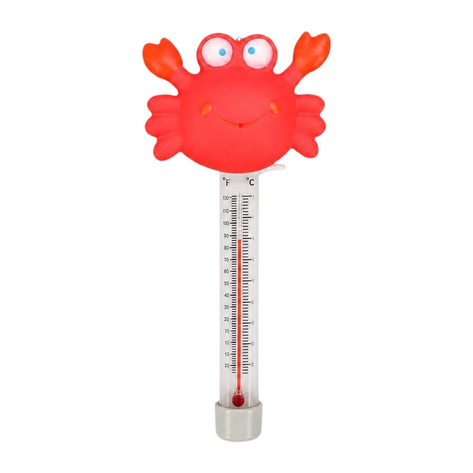 Floating Pool Thermometer Analog Display for Hot Tubs Aquariums Fishing Pond Red Crab-image-26