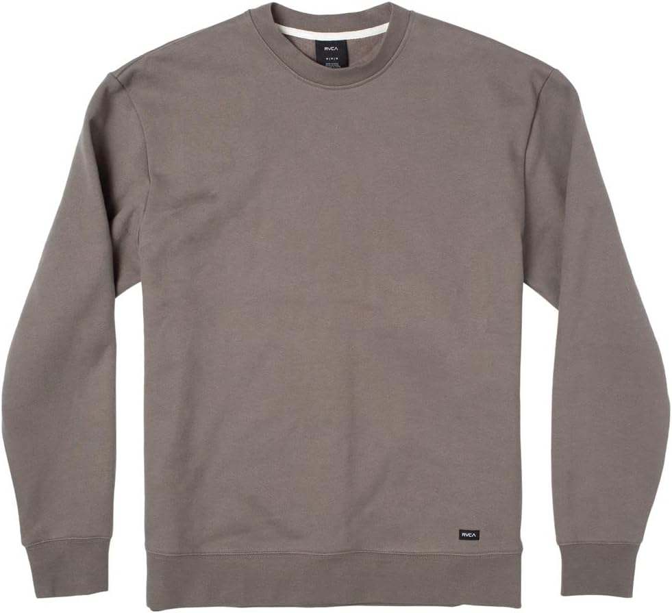 RVCA Mens Relaxed Fit Crewneck - VA Crew (Mushroom, XX-Large)