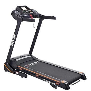 INALSA Motorized Treadmill for Home(4.0HP Peak) FFTM 250 AI-12 Preset Programs,LCD Panel Semi Automatic | Hydraulic Folding,3 Section Auto Incline,(Free Installation Assistance)|FITTYFY Range