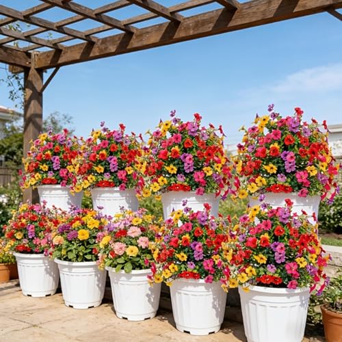 Flores falsas resistentes a los rayos UV para decoración de bodas 4