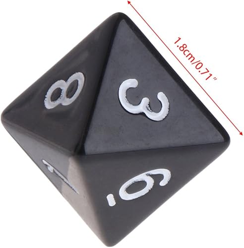 Miniatura 7 de 10 unidspack acrílico 8 caras D8 diversas formas escultura digital dados para club fiesta familia juego de mesa accesorios