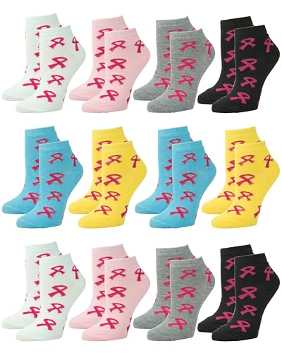 Image of Gelante 12-Pair Women's Ankle Socks, Colorful Comfortable Lightweight Breathable Athletic