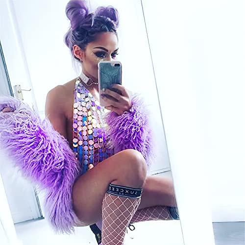 Dotasi Women's Halter Backless Tank Top Bra Body Chain Necklace Tassels Party Gift #TOP4