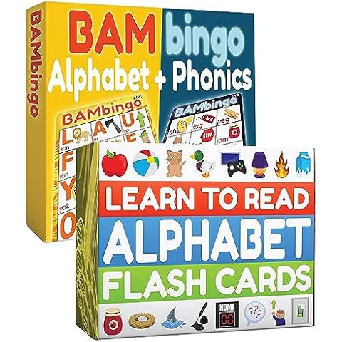 Bambino Tree Alphabet and Phonics Bingo - Alphabet Flash Cards ABC Jumbo Flash Cards for Kids 3-6 Letter Recognition Learning Game - Teacher Design for Classroom, Preschool, Kindergarten & Toddlers. Cover
