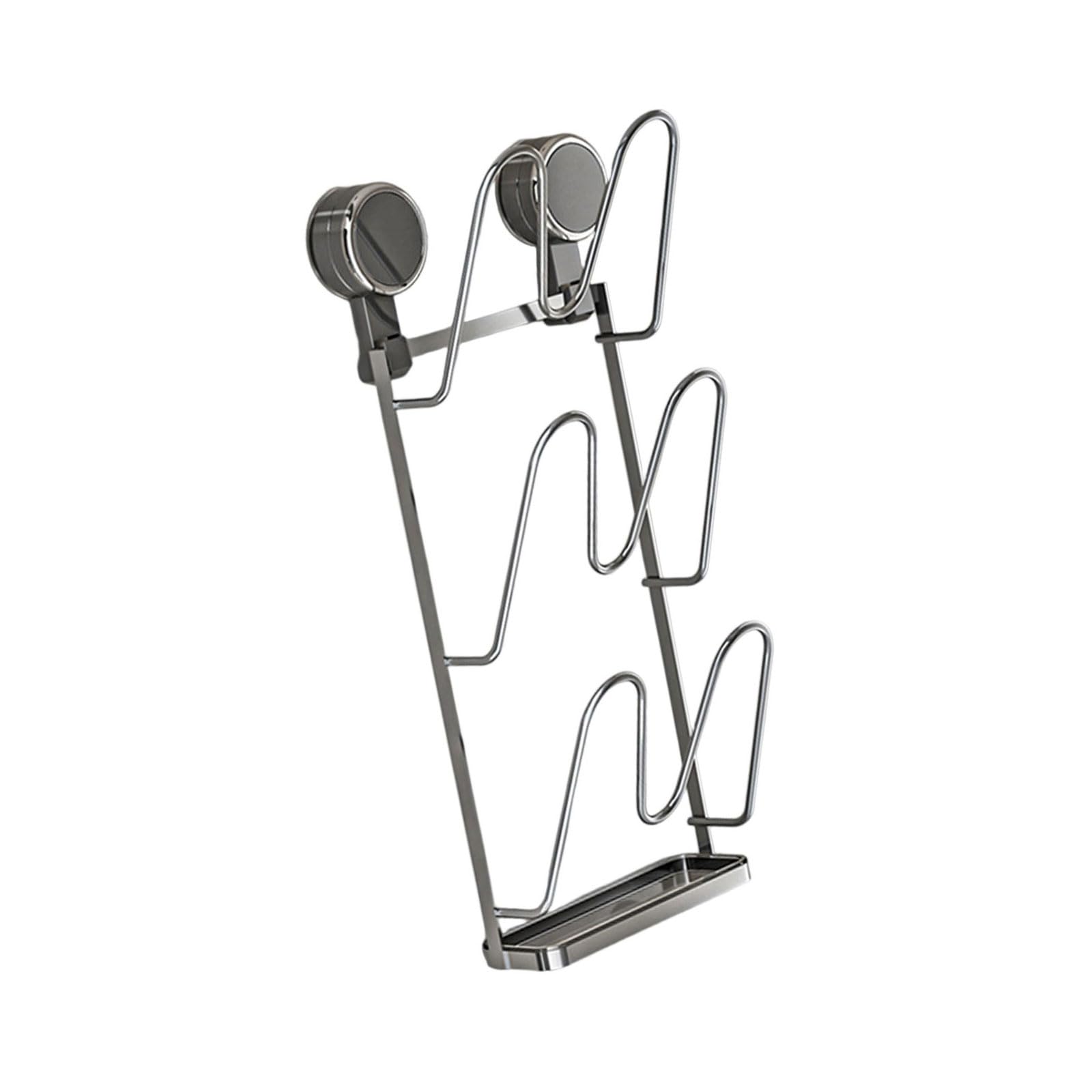 Wandmontierter Kochgeschirr Deckelständer, Saugnapfhalter für Töpfe, Pfannen, Bretter, Utensilien, einfache Installation, Ständer, Wandmontage, Saugnapf, Töpfe, Deckelhalter