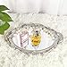 Yamfurga Oval Decorative Mirror Tray, French Style, Makeup Organizer, Jewelry Organizer, Serving Tray, 9.8