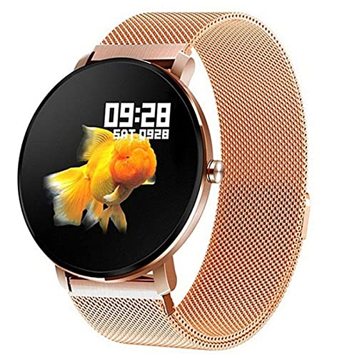 LLM Ultradunne smartwatch voor heren, IP68, waterdicht sporthorloge, herenhorloge, hartslagmeter, fitnessarmband voor Android iOS (A)