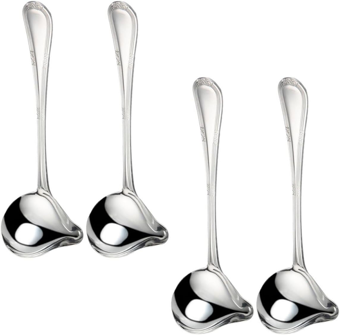 4 Pack Stainless Steel Sauce Ladle with Duckbill Spout
