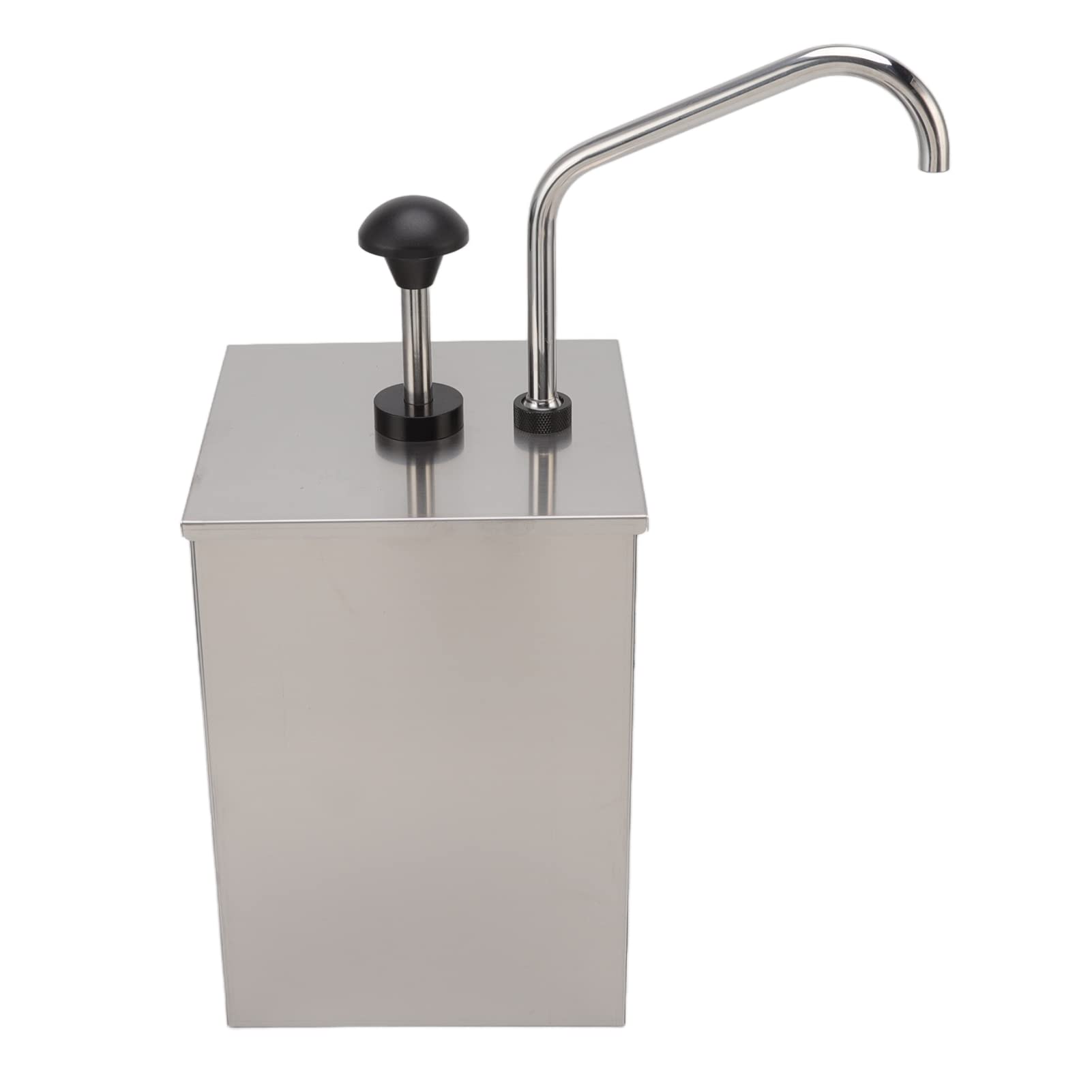 Generic Station de Distribution de Pompe à Condiments 4L, Facile à Nettoyer, Pompe à Sirop à Pression Manuelle pour Sauces avec Matériau en Acier Inoxydable de qualité Alimentaire