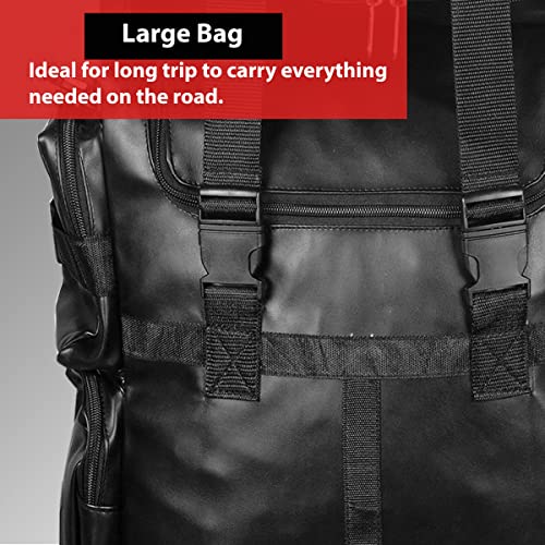 Jackets 4 Bikes SB80_SISSY_BAG-BLACK-U Motorcycle Cruiser Pu Leather Waterproof Sissy T Bar Travel Biker Luggage Set All Season thumb #5