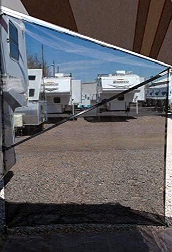 Tentproinc RV Awning Side Sun Shade Screen 9'X7' - Black Mesh Screen Sunshade Complete Kits Camping Trailer Awning Sun Shade Canopy UV Sun Blocker - 3 Year Warranty — view 7