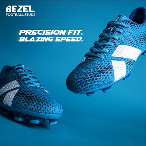 Image of Nivia Bezel Football Studs for Men, High Shear Dual Color TPU Sole, TPU Fusion with 3D Texture Upper, Designed for Soft & Hard Natural Grass