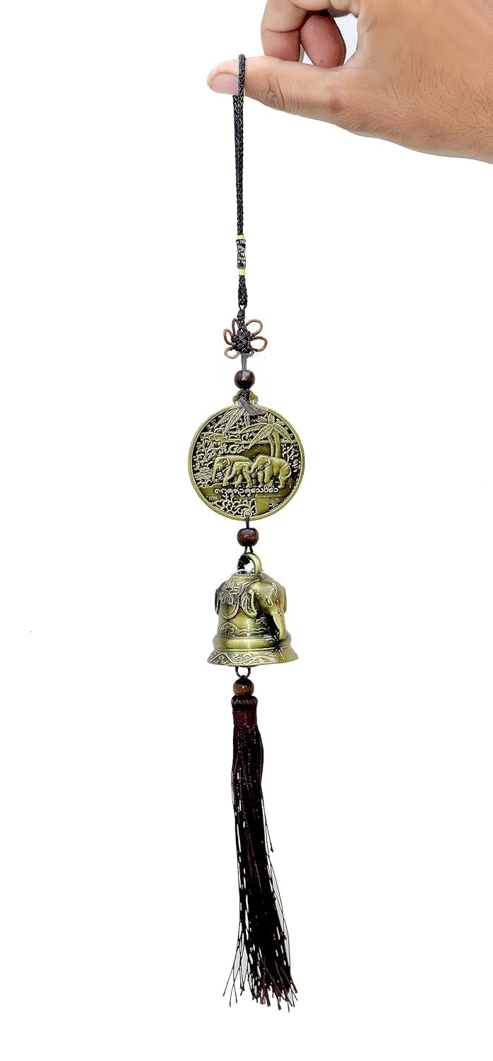 Rcelebrare Bell Car Dash Board Accessories Interior Decoration Hanging Home Wall Decor Items for Kitchen, Balcony, Garden, Living Room, Aesthetic Decorative Lucky Metal Wind Chime Latest Stylish-image-37