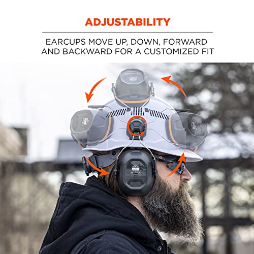 Image of Ergodyne Skullerz 8880 Hard Hat Mounted Earmuffs, NRR26dB,Black