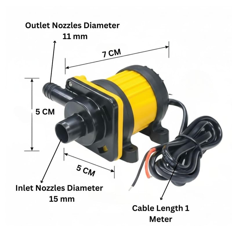 Image of 12V DC Solar Water Pump Submersible High Pressure Speed Mini Pump Motor for Fountain, Aquarium, Dispenser and Cooling System, Home Use