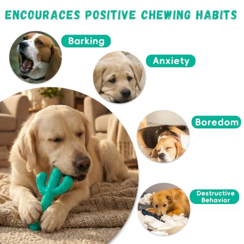 Image of MewaJump Dog Chew Toys, Durable Rubber Dog Toys for Aggressive Chewers Blue
