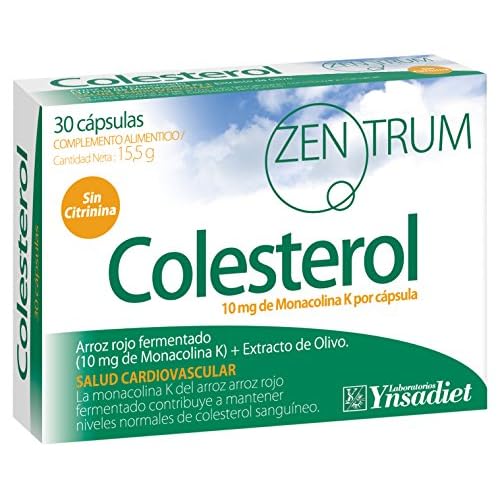 Zentrum Colesterol - 30 Capsulas - Arroz Rojo - Extracto Olivo