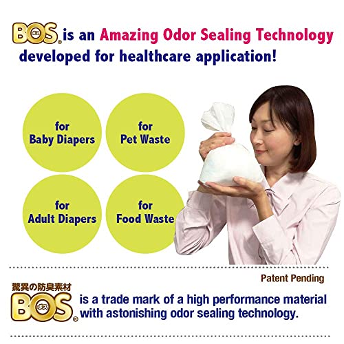 Bos Amazing Odor Sealing Disposable Bags For Diapers, Pet Waste Or Any Sanitary Product Disposal -Durable And Unscented (90 Bags) [Size: S, Color: White]Too Small To Get A Litter Scoop Inside! #TOP1