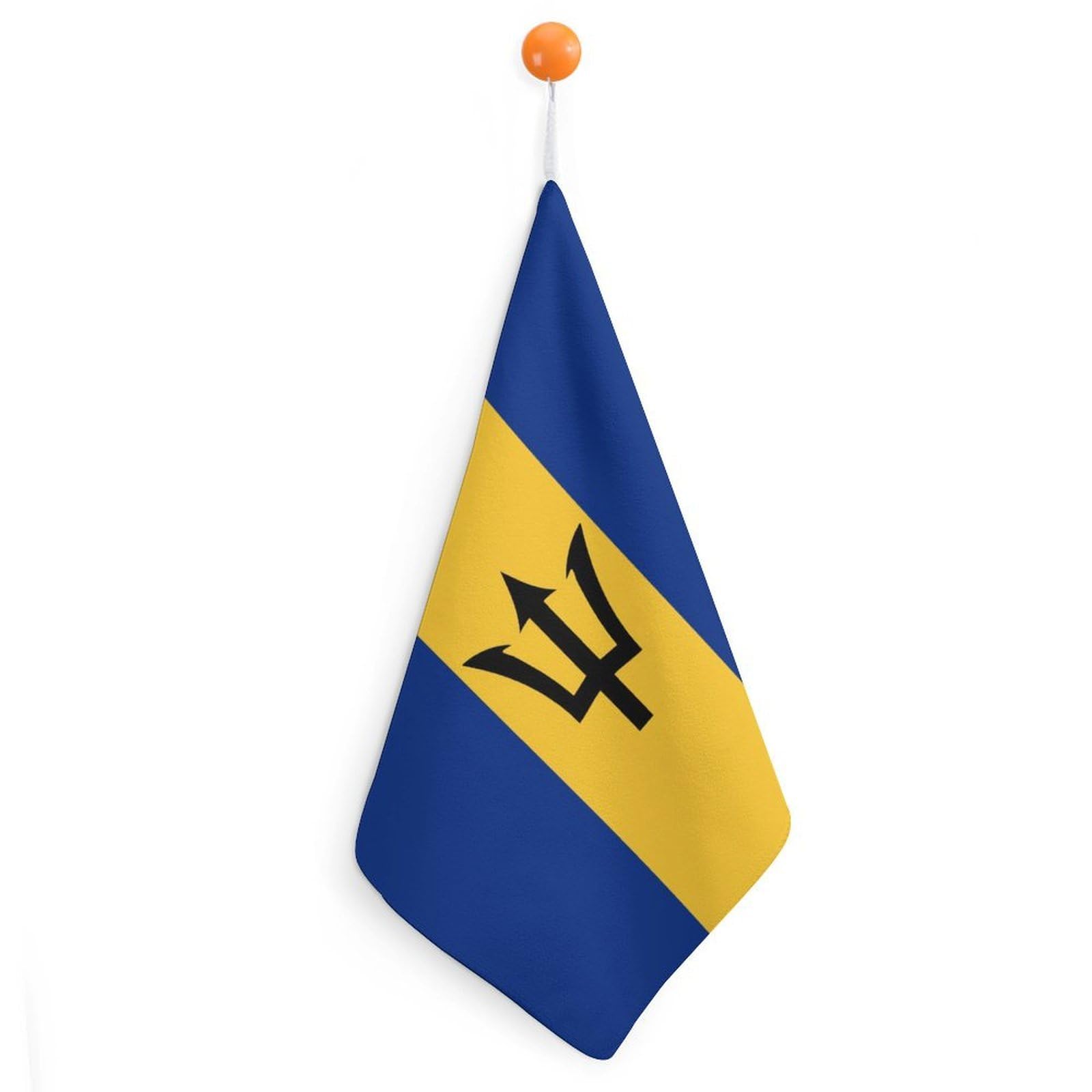 TXFBTRFSA Flag of Barbados Hand Towels with Hanging Loop Kitchen Towel Handkerchiefs Cleaning Cloths