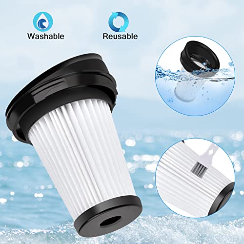 6 Stück Ersatzfilter für Grundig VCH9829 VCH9832 VCH9630 VCH9631 VCH9632 VCH9629 2 in 1 Akku-und Handstaubsauger,Hepa Filter Ersatzteile Teilenummer 9178008590